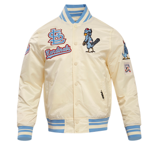 Pro Standard ST. LOUIS CARDINALS Classic Rib Satin Jacket (Eggshell)
