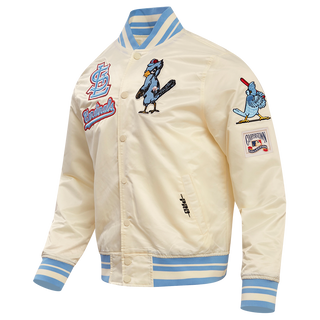 Pro Standard ST. LOUIS CARDINALS Classic Rib Satin Jacket (Eggshell)