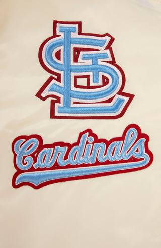 Pro Standard ST. LOUIS CARDINALS Classic Rib Satin Jacket (Eggshell)