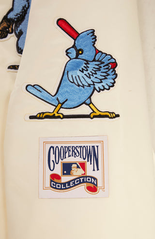 Pro Standard ST. LOUIS CARDINALS Classic Rib Satin Jacket (Eggshell)