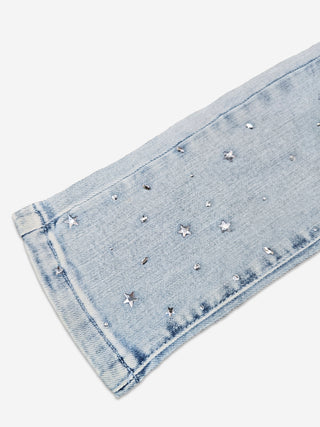 PHEELINGS Milkyway Rhinestone SKINNY DENIM (Light Blue)