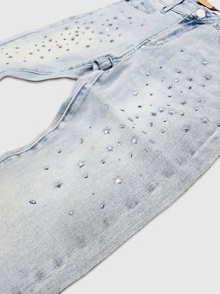 PHEELINGS Milkyway Rhinestone SKINNY DENIM (Light Blue)