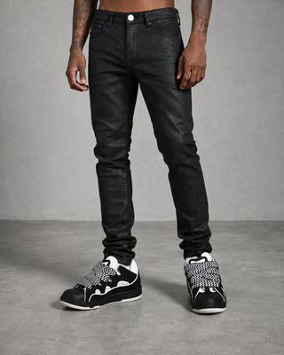 PHEELINGS Pitch Black SKINNY DENIM (Jet Black Waxed)