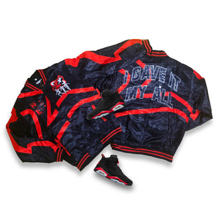 RETRO LABEL I gave it my all SATIN JACKET (RETRO 6 infrared)