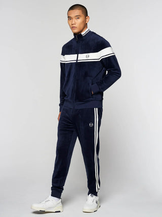 Sergio Tacchini DAMARINDO VELOUR TRACK JACKET AND TRACK PANT (MARITIME BLUE)