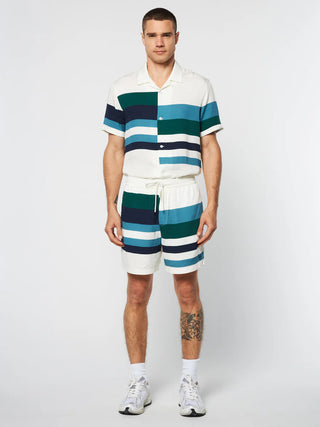 Sergio Tacchini PENNELLATA CABANA SHIRT & SHORT(GARDENIA/ MULTI)