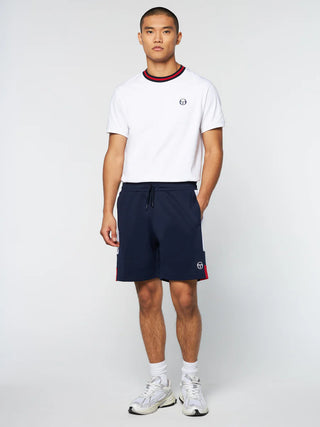 Sergio Tacchini RAINER SHIRT & COLE SHORT(WHITE/ ADRENALINE RUSH/MARITIME BLUE)