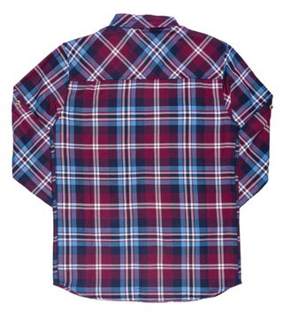 A Tiziano Rex | Men's Yarn Dyed Plaid Button Down (Indigo)