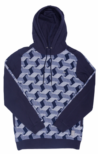 A Tiziano Eddie | Men's Fancy Knit Hoodie (Indigo)