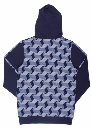 A Tiziano Eddie | Men's Fancy Knit Hoodie (Indigo)