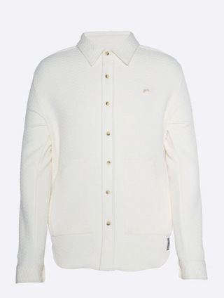 A TIZIANO McCall | Quilted Jacquard Knit Shirt (Creme)