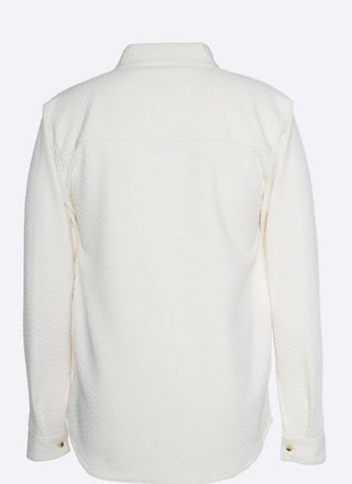 A TIZIANO McCall | Quilted Jacquard Knit Shirt (Creme)