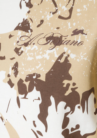 A TIZIANO Tusso | Graphic Print Crewneck (Creme)