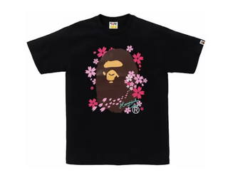 A Bathing Ape Sakura Ape Head Tee (Black)