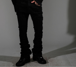 Vicious SKELETON FLARE JEAN (Black)