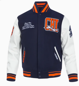 Pro Standard Men's Chicago Bears Team Pennants Wool Varsity Jacket