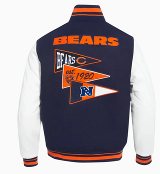 Pro Standard Men's Chicago Bears Team Pennants Wool Varsity Jacket