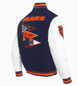 Pro Standard Men's Chicago Bears Team Pennants Wool Varsity Jacket