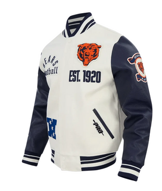 Pro Standard Men's Chicago Bears Original Rib Wool Varsity Jacket