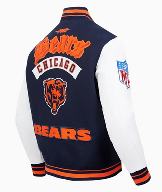 Pro Standard Men's NFL Chicago Bears Rib Wool Varsity Jacket