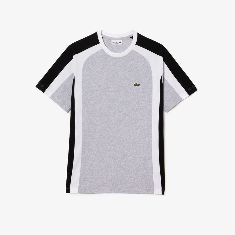Lacoste Men’s Colorblock Cotton Jersey T-Shirt (Grey)