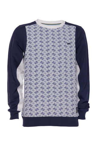 A TIZIANO Vance | Fancy Knit Crewneck (OMBRE BLUE)