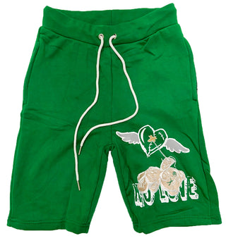 Retro Label No Love Shorts (Retro 4 Pine Green)