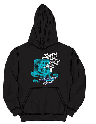 RETRO LABEL ACCEPT IT HOODIE (RETRO 6 AQUA)