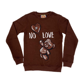 Retro Label No Love Crewneck (Retro 1 Dark Mocha)