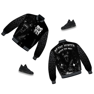 RETRO LABEL Black Cat SATIN JACKET (RETRO 4 Black Cat)