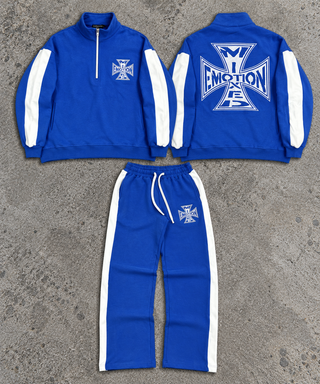 Mixed Emotions "Blue" Quarter Hoodie & Pant