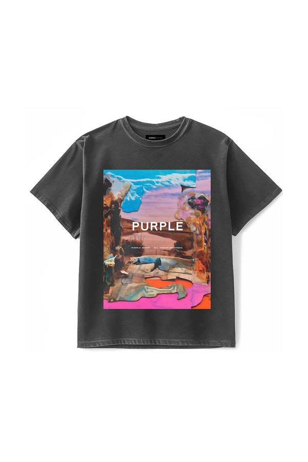 Purple Brand Textured Jersey Ss Tee (BLACK)