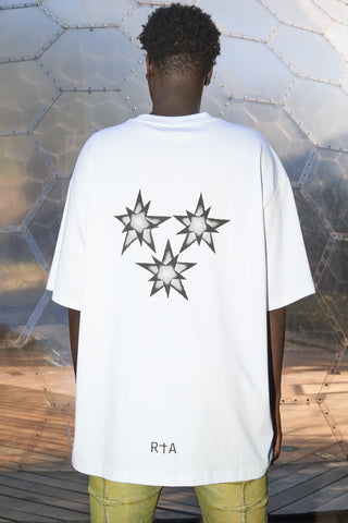 RTA Colin Oversized S/s Tee | White Smoky Stars