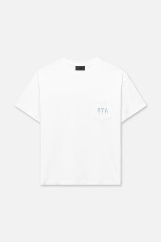 RTA Bastien Pocket Tee | White Spiked R