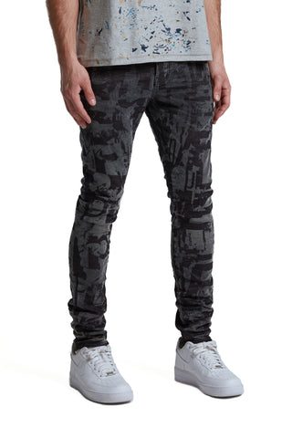 Purple Brand Skinny Grunge Print