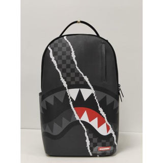 Sprayground CENTER RIP REVEALING GRAY CHECK BACKPACK