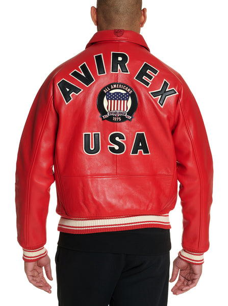 Avirex icon jacket (salvage red) – The Shop 147