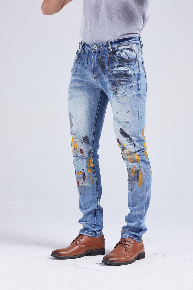 Foreign Local Slim Skinny Paint Brushed Jean (Paint Brushed)