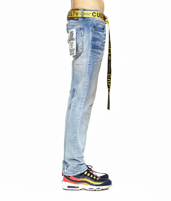 Cult of Individuality ROCKER SLIM BELTED STRETCH Jeans (VAPOR)