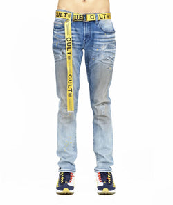 Cult of Individuality ROCKER SLIM BELTED STRETCH Jeans (VAPOR)