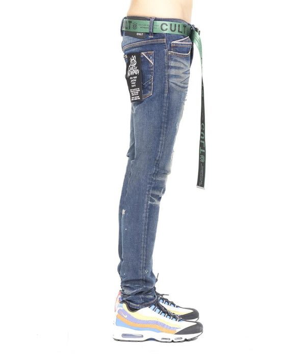 Cult of Individuality PUNK SUPER SKINNY BELTED Jean (REYN)
