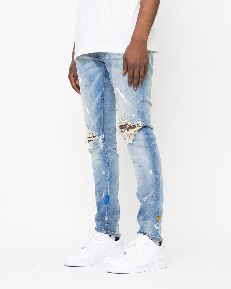 Syndicate by Golden Denim Tailored - Autumn Paint Splatter Jeans (Medium Wash)