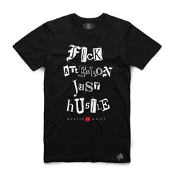 Hustle Daily Fuck Attention Just Hustle Shirt (Navy)