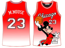 Headgear Chicago Mickey Basketball Jersey (White/Red)