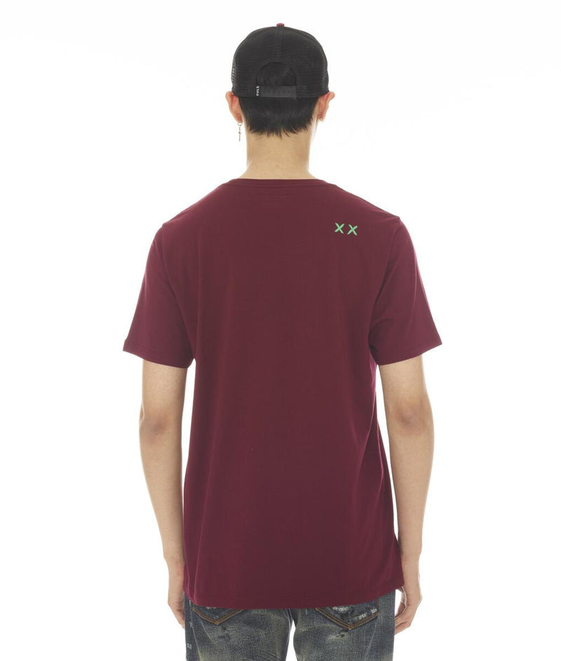 Cult of Individuality SHORT SLEEVE CREW NECK TEE BLENDER (BEET RED)