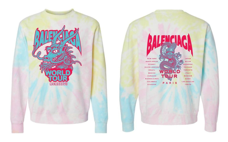 World Tour Collection Dragon Crew Neck Sweater (Cotton Candy)