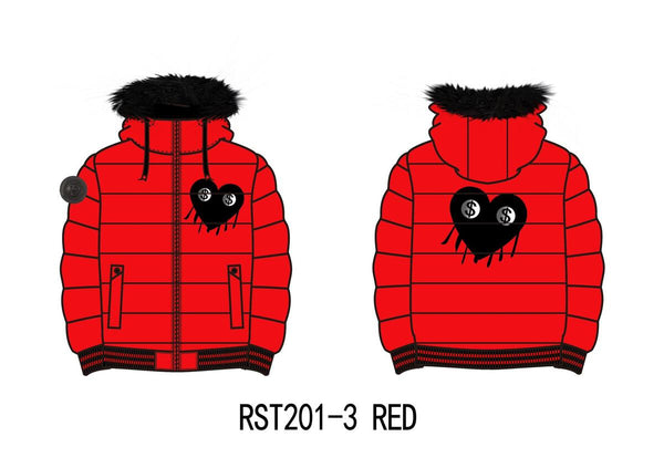 Reelistik Love Hurts Reversible Bubble Jacket (Red)