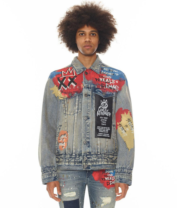 Cult of Individuality TYPE IV DENIM JACKET WITH DOUBLE CUFF AND WAISTBAND (BASQ)