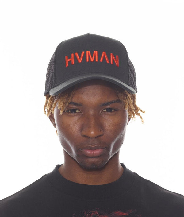 HVMAN BY CULT MESH TRUCKER CAP (BLACK)