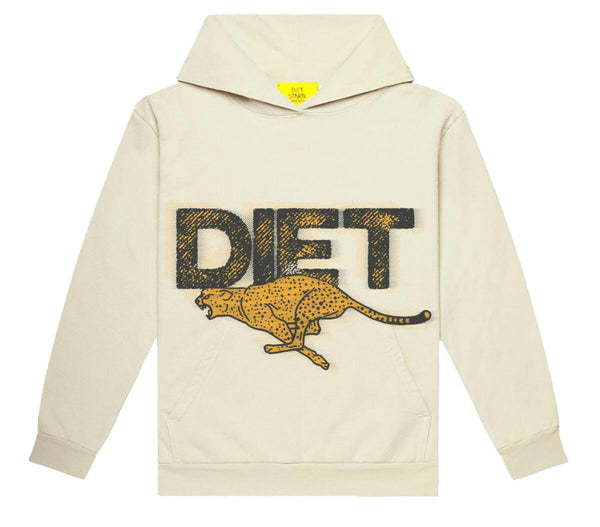 Diet Starts Monday Cheetah Hoodie (Antique White)